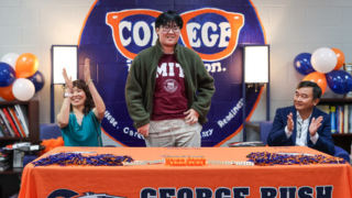  picture of student in MIT shirt